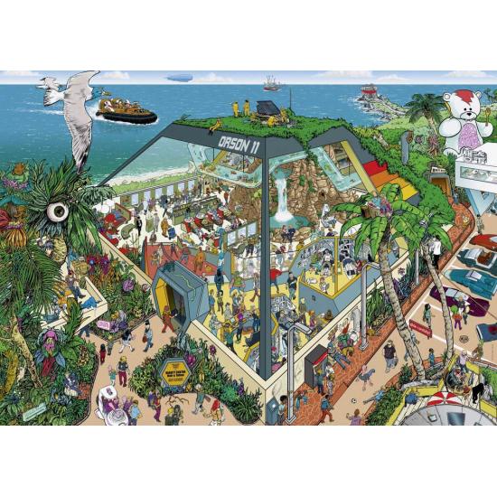 Puzzle Heye Centro de Belleza, Caja Triangular de 1000 Piezas