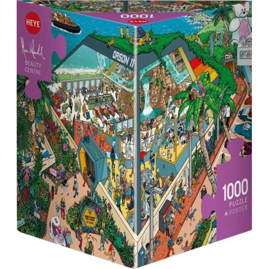 Puzzle Heye Centro de Belleza, Caja Triangular de 1000 Piezas