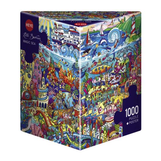 Puzzle Heye Mar Mágico, Caja Triangular de 1000 Piezas