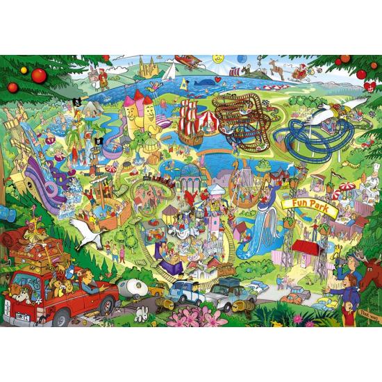 Puzzle Heye Parque Divertido, Caja Triangular de 1000 Piezas