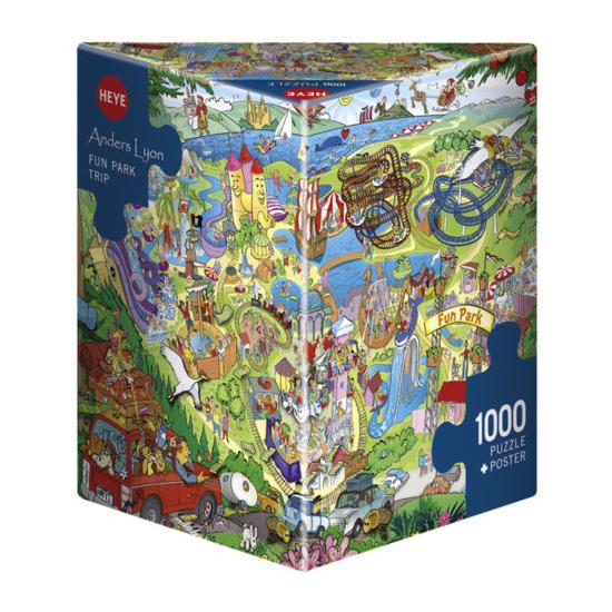 Puzzle Heye Parque Divertido, Caja Triangular de 1000 Piezas
