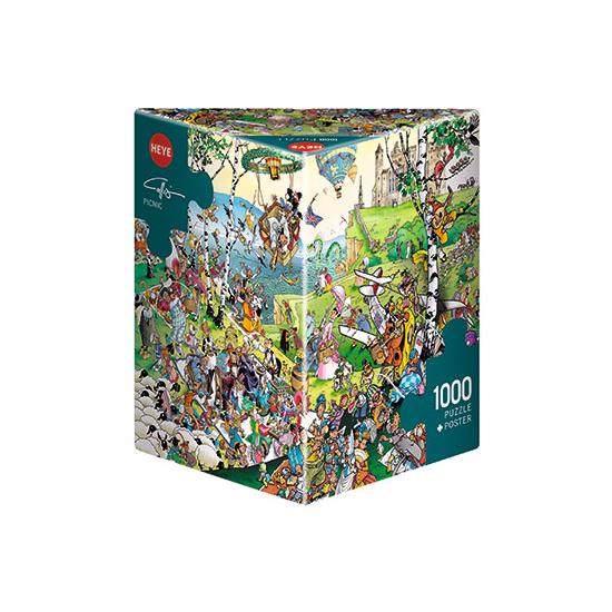 Puzzle Heye Picnic, Caja Triangular de 1000 Piezas