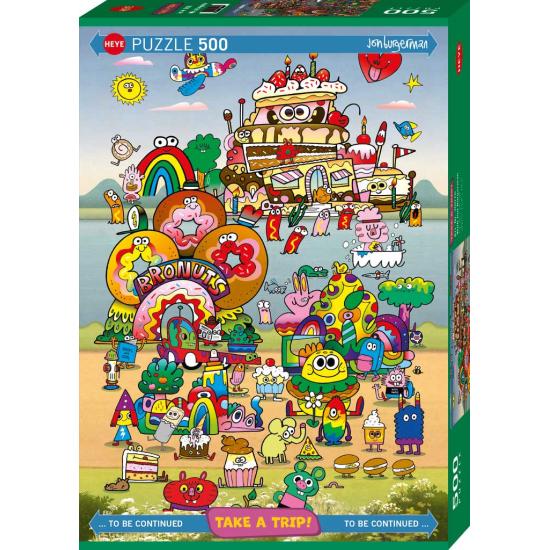 Puzzle Heye Con Jon Burgerman de 500 Piezas