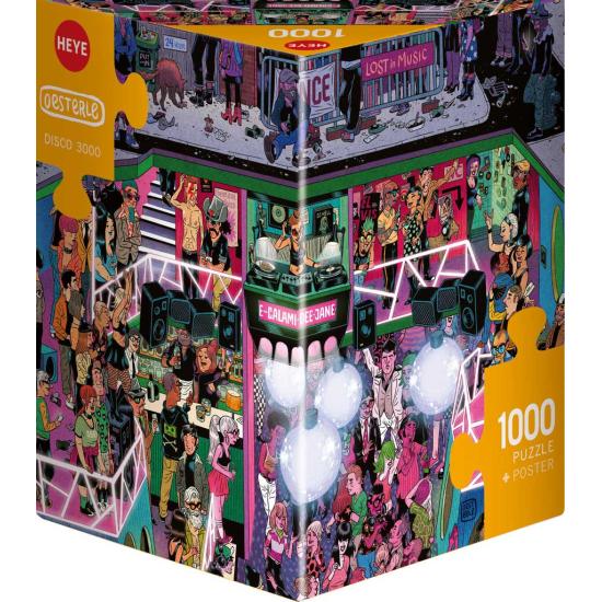 Puzzle Heye Disco 3000 Caja Triangular de 1000 Pzs