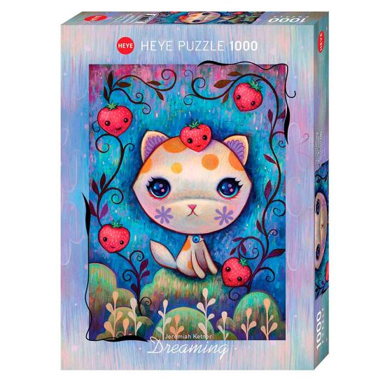 Puzzle Heye Dreaming, Gatito y Fresas de 1000 Piezas Puzzle Heye Dreaming, Gatito y Fresas de 1000 Piezas