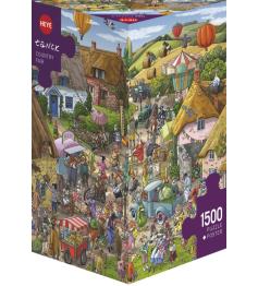 Puzzle Heye Feria del Estado Caja Triangular de 1500 Pzs