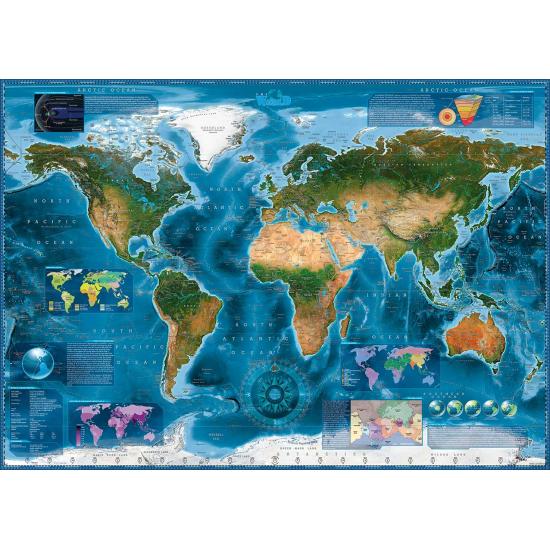 Puzzle Heye Imagen Satélite del Mundo de 2000 Piezas
