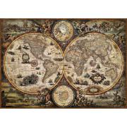 Puzzle Heye Mapa del Mundo, Vintage de 2000 Piezas