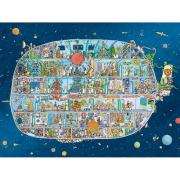 Puzzle Heye Nave Espacial, Caja Triangular de 1500 Piezas