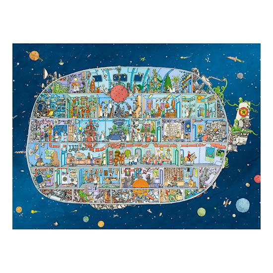 Puzzle Heye Nave Espacial, Caja Triangular de 1500 Piezas Puzzle Heye Nave Espacial, Caja Triangular de 1500 Piezas