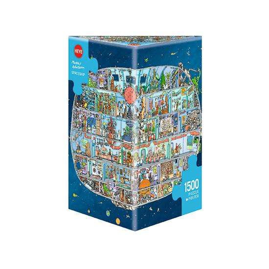 Puzzle Heye Nave Espacial, Caja Triangular de 1500 Piezas Puzzle Heye Nave Espacial, Caja Triangular de 1500 Piezas