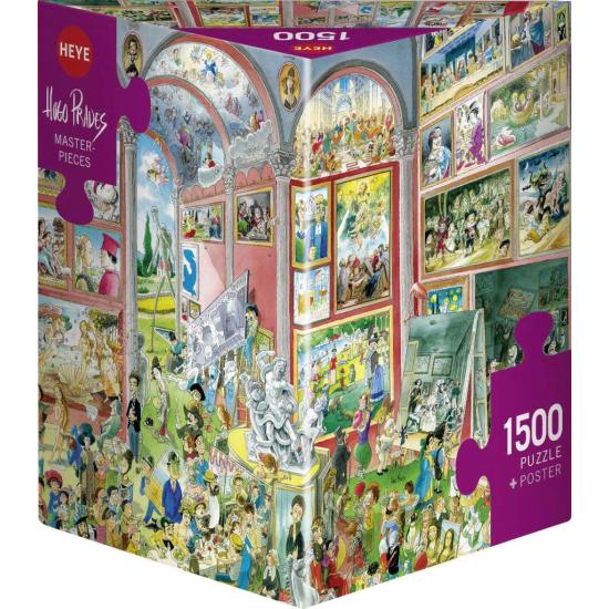 Puzzle Heye Obras Maestras, Caja Triangular de 1000 Piezas