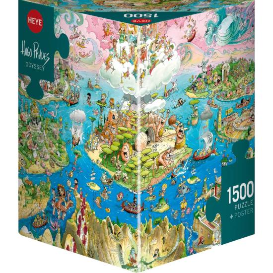 Puzzle Heye Odisea, Caja Triangular de 1500 Piezas