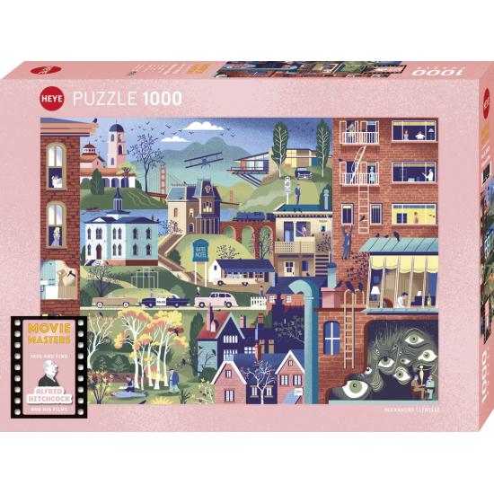 Puzzle Heye Películas De Hitchcock de 1000 Piezas