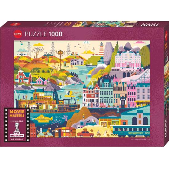 Puzzle Heye Películas de Wes Anderson de 1000 Piezas