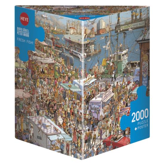 Puzzle Heye Pescado Fresco Caja Triangular de 2000 Piezas