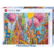 Puzzle Heye Pueblo con Encanto, Arboles Rosados de 1000 Piezas