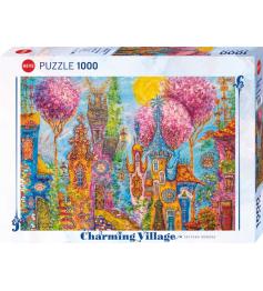 Puzzle Heye Pueblo con Encanto, Arboles Rosados de 1000 Piezas