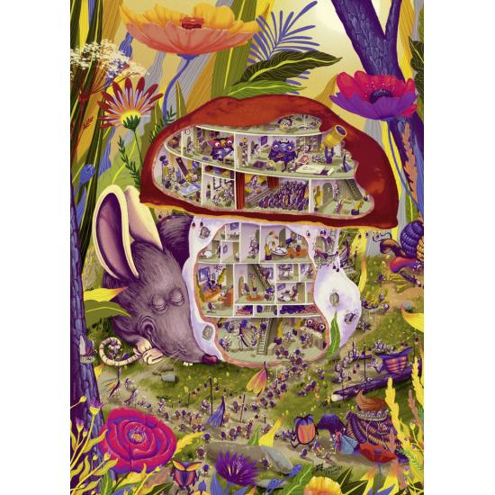 Puzzle Heye Seta Viviente, Caja Triangular de 1000 Piezas