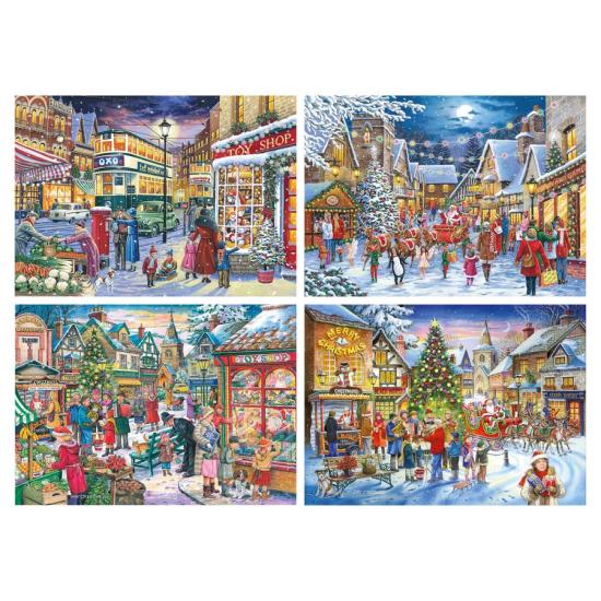 Puzzle House Of Puzzles Compras Navideñas 4 x 500 Piezas