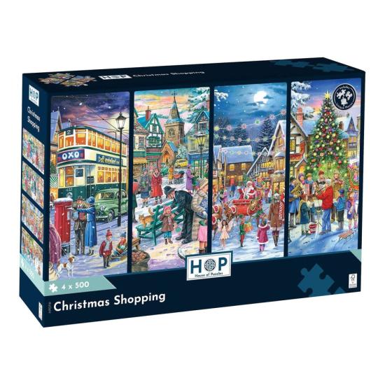 Puzzle House Of Puzzles Compras Navideñas 4 x 500 Piezas