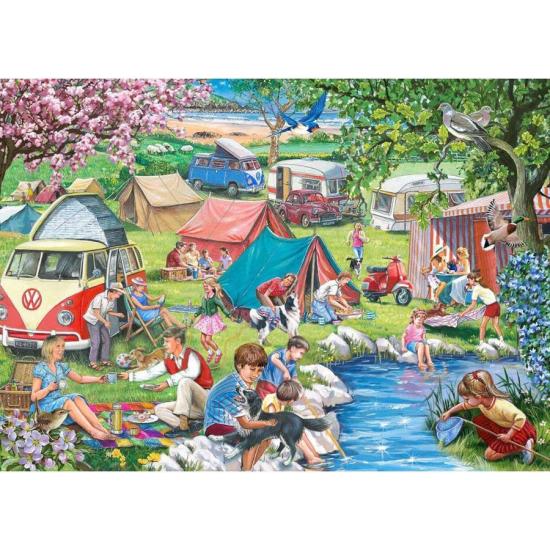 Puzzle House Of Puzzles Camping Perfecto de 1000 Piezas