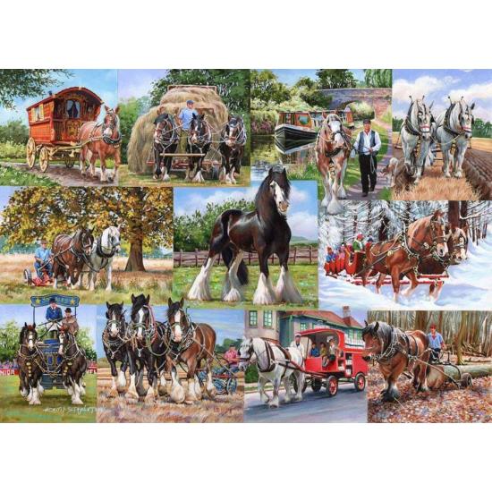 Puzzle House Of Puzzles Caballos de Carga de 1000 Piezas