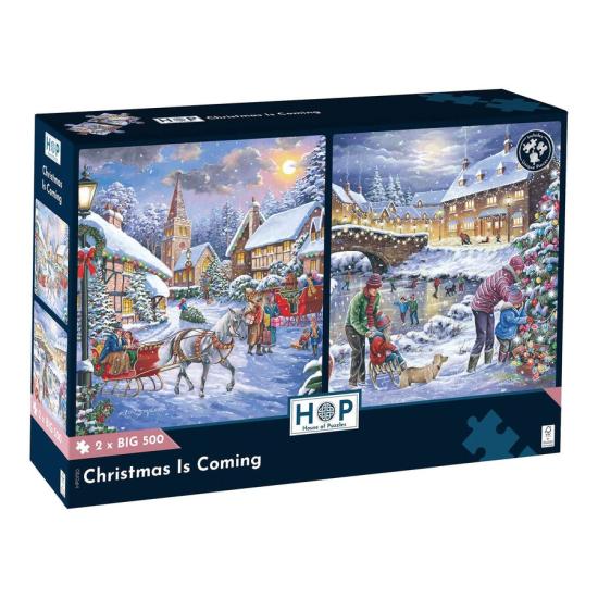Puzzle House Of Puzzles Se Acerca La Navidad XXL 2 x 500 Piezas