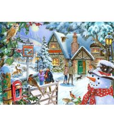 Puzzle House Of Puzzles Vista del Muñeco de Nieve 1000 Piezas