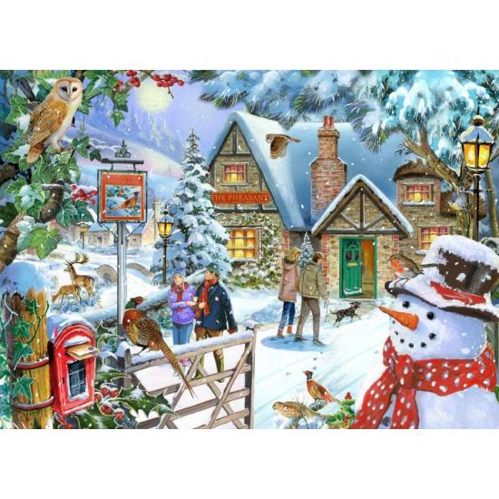 Puzzle House Of Puzzles Vista del Muñeco de Nieve 1000 Piezas