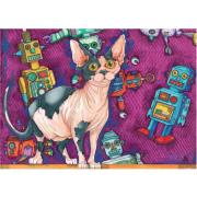 Puzzle Jacarou Gato y Robots de 1000 Piezas