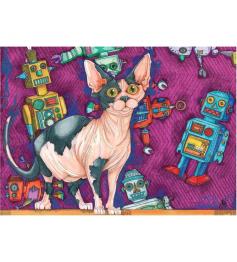 Puzzle Jacarou Gato y Robots de 1000 Piezas