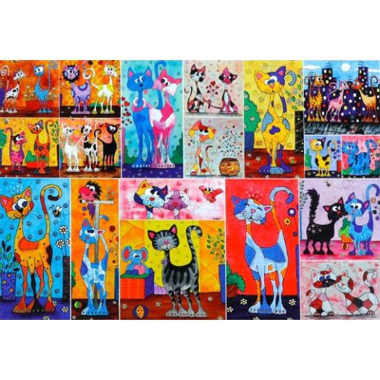 Puzzle Jacarou Gatos por Todas Partes de 1000 Piezas