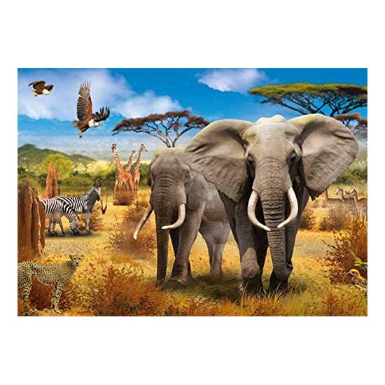 Puzzle Jumbo Animales de la Sabana Africana de 500 Piezas
