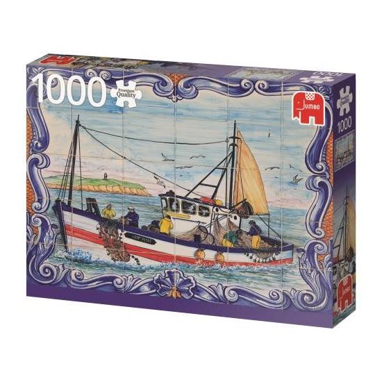 Puzzle Jumbo Azulejos Portugueses, Ferragudo de 1000 Piezas