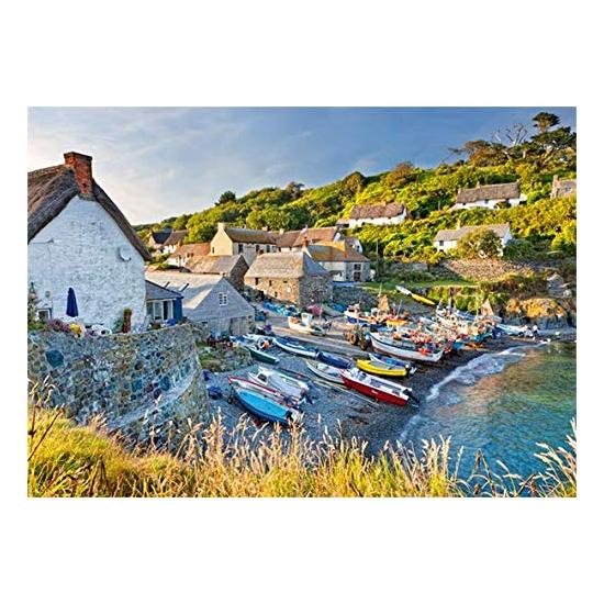 Puzzle Jumbo Barcas de Pesca en Conrwall Inglaterra de 1000 Pie