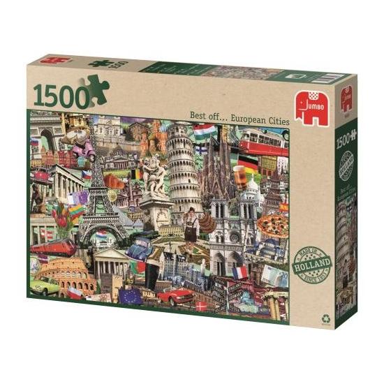 Puzzle Jumbo Best of European Cities de 1500 Piezas Puzzle Jumbo Best of European Cities de 1500 Piezas