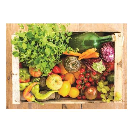 Puzzle Jumbo Caja de Vegetales y Frutas de 500 Piezas