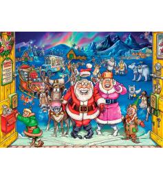 Puzzle Jumbo Christmas Inspector Elfo de 1000 Piezas