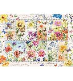 Puzzle Jumbo Colección de Sellos de Flores de Verano de 1000 Pie