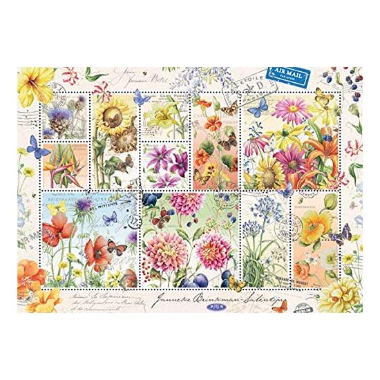 Puzzle Jumbo Colección de Sellos de Flores de Verano de 1000 Pi