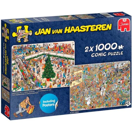 Puzzle Jumbo Compras en Vacaciones de 2 x 1000 Piezas