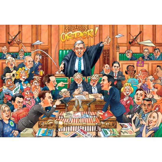 Puzzle Jumbo El Parlamento, Versión Laborista de 1000 Piezas
