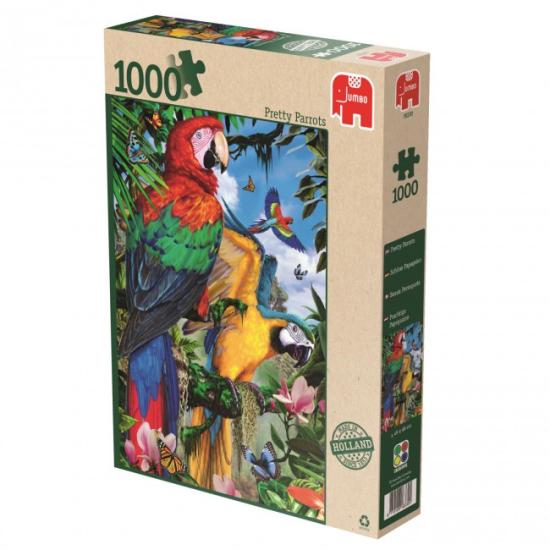 Puzzle Jumbo Hermosos Loros de 1000 Piezas