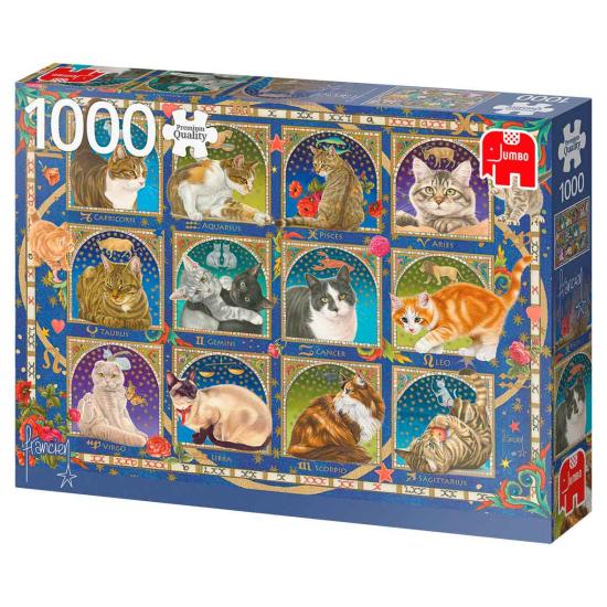 Puzzle Jumbo Horóscopo de Gatos de 1000 Piezas