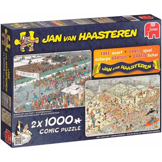 Puzzle Jumbo Invierno Divertido de 2 x 1000 Piezas