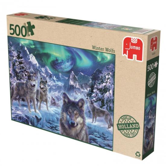 Puzzle Jumbo Lobos de Invierno de 500 Piezas