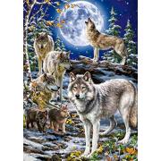 Puzzle Jumbo Manada de Lobos en Invierno de 500 Piezas
