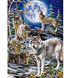 Puzzle Jumbo Manada de Lobos en Invierno de 500 Piezas