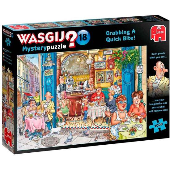 Puzzle Jumbo Mystery Agarrando un Bocado Rápido Wasgij 1000 Pie Puzzle Jumbo Mystery Agarrando un Bocado Rápido Wasgij 1000 Pie